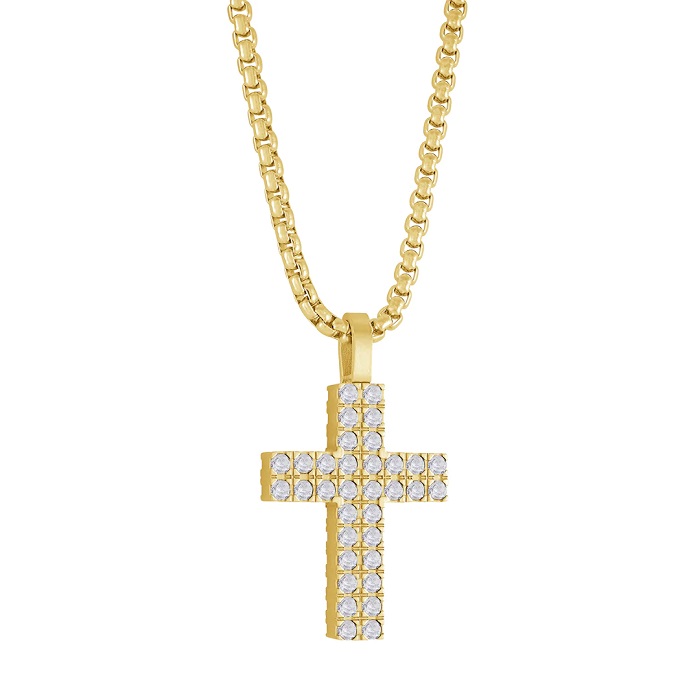 CHAINE AVEC CROIX & ZIRCONS - ITALGEM