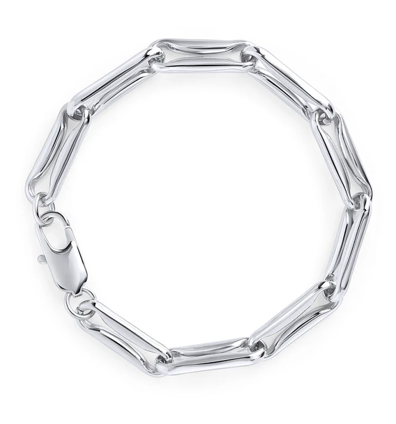 MIA - BRACELET ARGENT MAILLE TROMBONNE