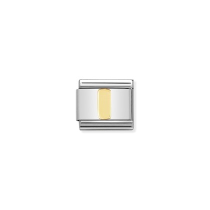NOMINATION - STAINLESS ET OR 18K LETTRE I