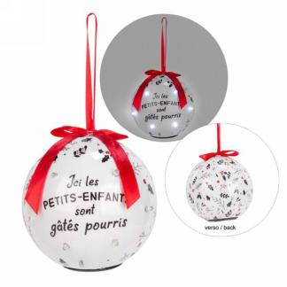 ORNEMENT BOULE ILLUMINÉE BLANCHE - LES PETITS ENFANTS