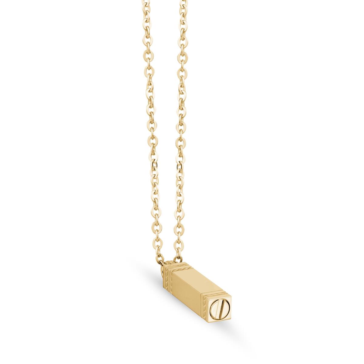 CHAINE AVEC PENDENTIF RECTANGLE POUR CENDRE ARZ STEEL