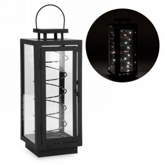 LANTERNE EN MÉTAL NOIR - BOBINE LED