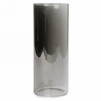 VASE CYLINDRIQUE GRIS EN VERRE 12PO
