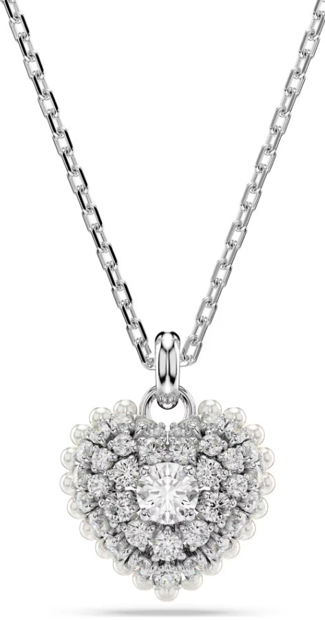 SWAROVSKI - PENDENTIF IDYLLIA COEUR, BLANC, MÉTAL RHODIÉ