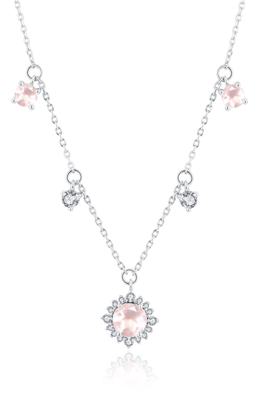 PINKALIE - COLLIER QUARTZ ROSE