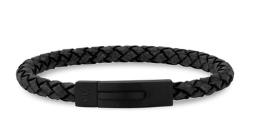 ARZ STEEL - BRACELET EN CUIR TISSÉ 