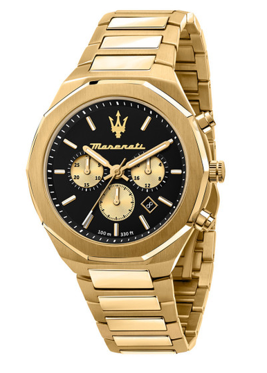 MASERATI - MONTRE HOMME DORÉ/NOIR
