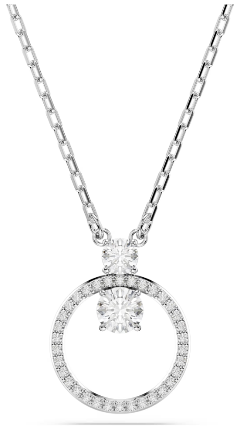 SWAROVSKI - PENDENTIF CONSTELLA PAVÉ, TAILLE RONDE, BLANC, MÉTAL RHODIÉ
