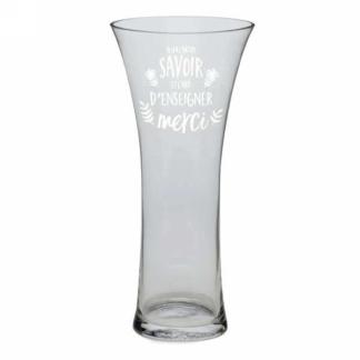 VASE EN VERRE CLAIR - MERCI 