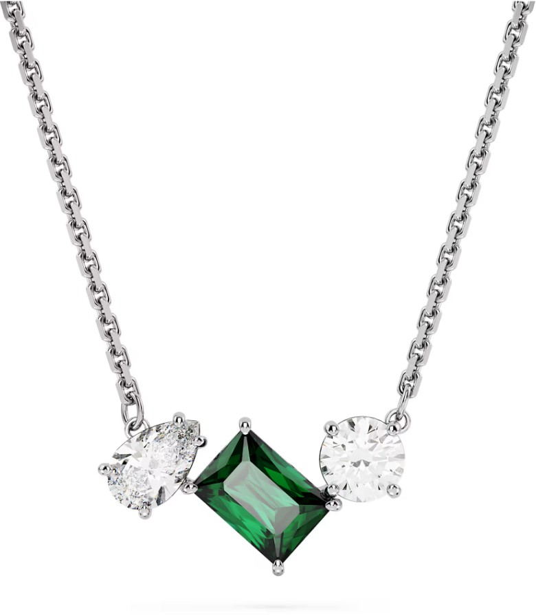 SWAROVSKI - PENDENTIF MESMERA TAILLES VARIÉES, VERT, MÉTAL RHODIÉ