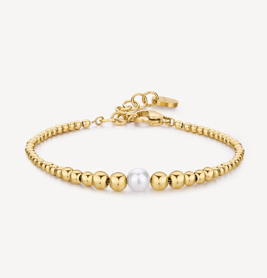 BROSWAY - BRACELET OR BILLE ET PERLE