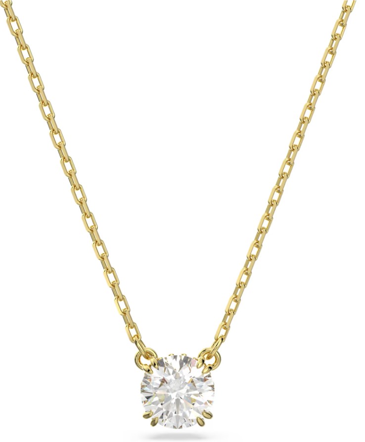 SWAROVSKI - PENDENTIF STILLA TAILLE RONDE, BLANC, PLACAGE DE TON OR
