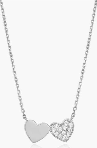MONTE LUNA - CHAINE ARGENT COEUR DIAMANT LABO