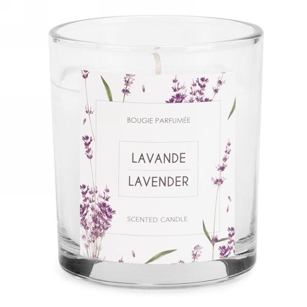 CHANDELLE PARFUMÉE EN VERRE - LAVANDE
