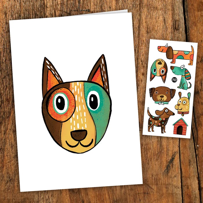 CARTE DE SOUHAITS - LES CHIENS COQUINS