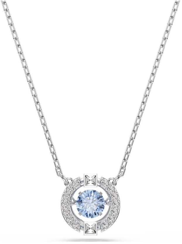 SWAROVSKI - COLLIER UNA TAILLE RONDE, BLEU, MÉTAL RHODIÉ