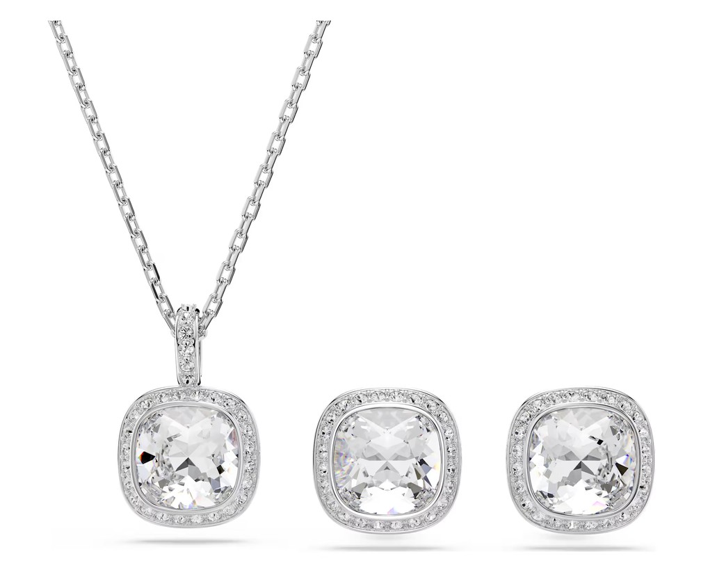 SWAROVSKI - ENSEMBLE, COLLIER ET BOUCLE D