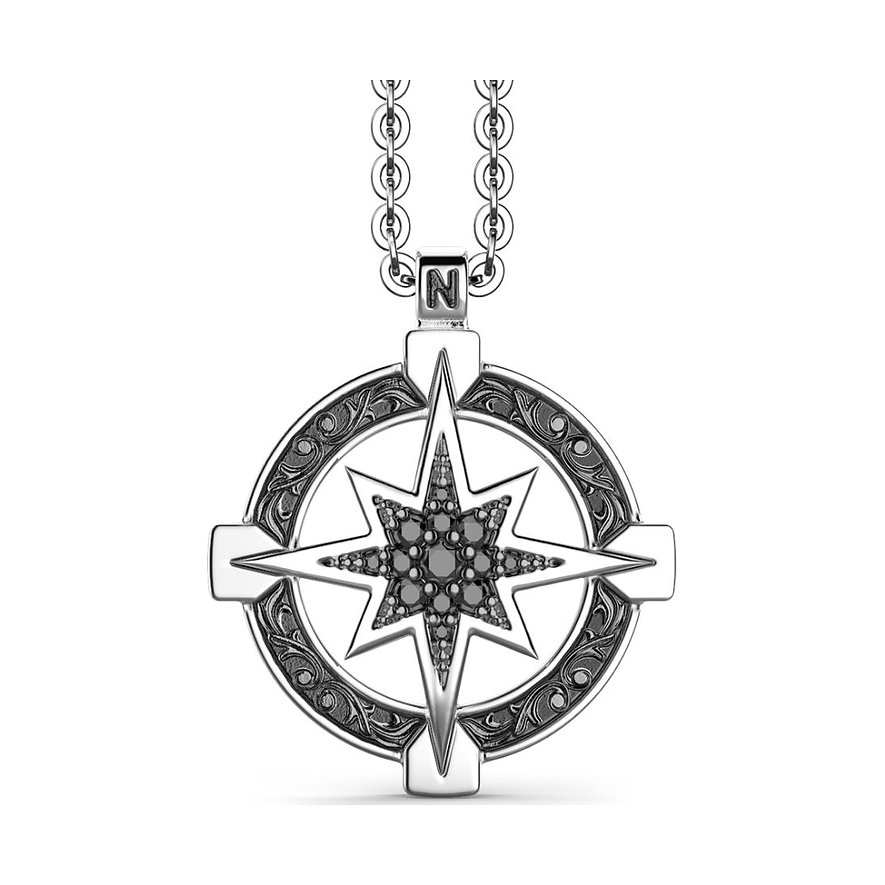CHAINE ET PENDENTIF ROSE DES VENTS - ZANCAN