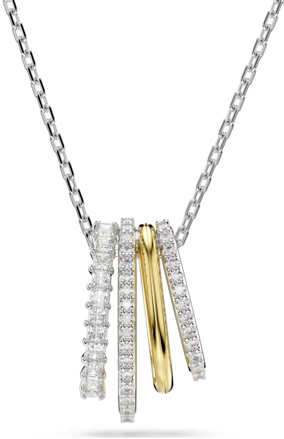 SWAROVSKI - PENDENTIF HYPERBOLA TAILLES VARIÉES, BLANC, FINITION MIX DE MÉTAL