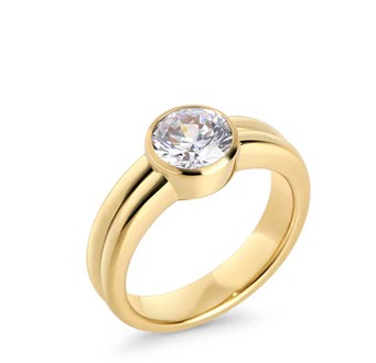 MIA - BAGUE DORÉ CZ GR:7