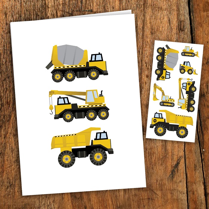 CARTE DE SOUHAITS - CAMIONS