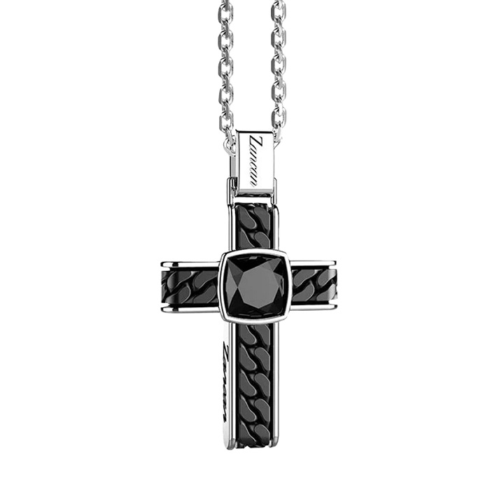 CHAINE ET PENDENTIF CROIX - ZANCAN