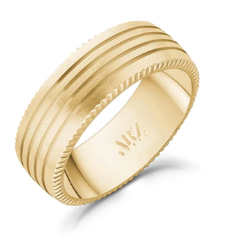 ARZ STEEL - BAGUE OR 4 LIGNES GR:11