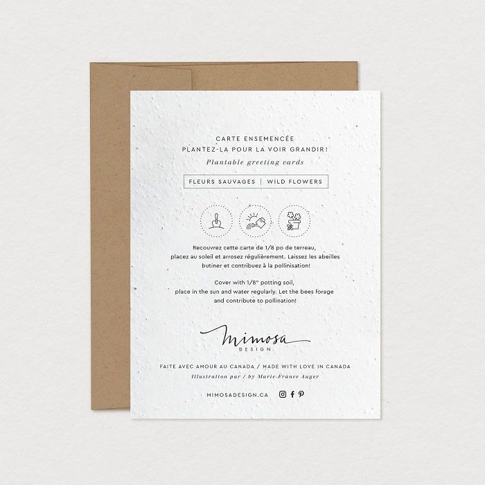 CARTE ENSEMENCÉE - BOUQUET