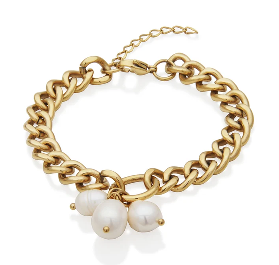 STEELX - BRACELET OR PERLE