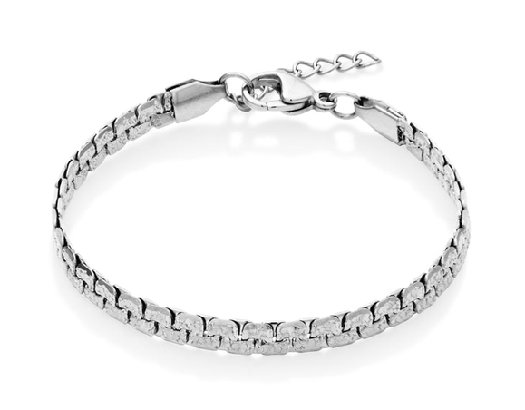STEELX - BRACELET PLAT ARGENT